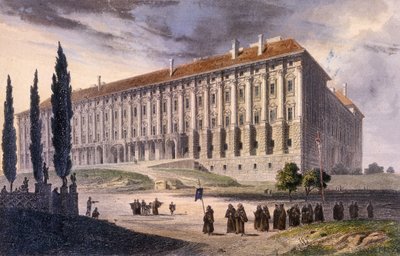 View of Loretto Square from the Capuchins, Prague by A. and Berka, Johann Gustav